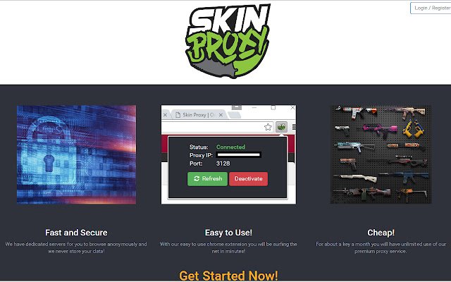 Skin Proxy ze sklepu internetowego Chrome do uruchomienia z OffiDocs Chromium online