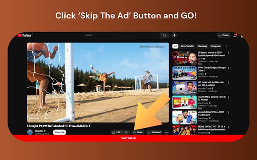 Skip The Ad / No Ads Player for Youtube from Chrome web store to be run with OffiDocs Chromium online Skip The Ad / No Ads Player for Youtube from Chrome web store to be run with OffiDocs Chromium online