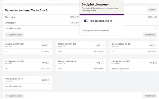 Skolplattformen+  from Chrome web store to be run with OffiDocs Chromium online