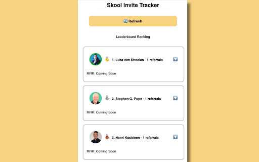 Skool Invite Tracker  from Chrome web store to be run with OffiDocs Chromium online