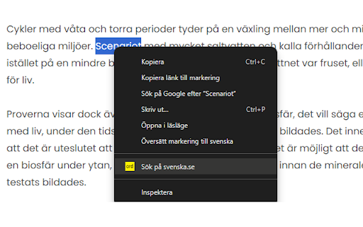 Sök på svenska.se  from Chrome web store to be run with OffiDocs Chromium online