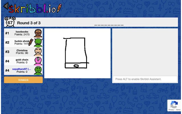 Asistentul Skribbl din magazinul web Chrome va fi rulat cu OffiDocs Chromium online
