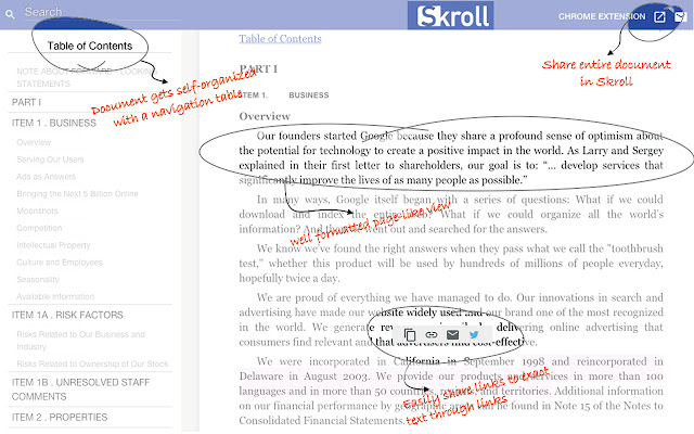 Skroll  from Chrome web store to be run with OffiDocs Chromium online