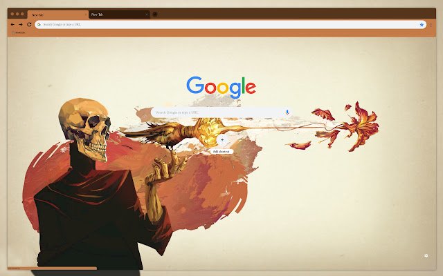 Skull flower art mula sa Chrome web store na tatakbo sa OffiDocs Chromium online