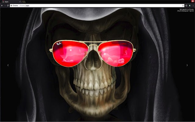 Skull in Glasses ze sklepu internetowego Chrome, który można uruchomić za pomocą OffiDocs Chromium online
