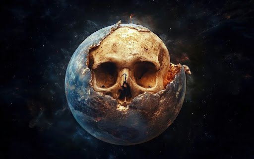 Skull Planet in Space  from Chrome web store to be run with OffiDocs Chromium online