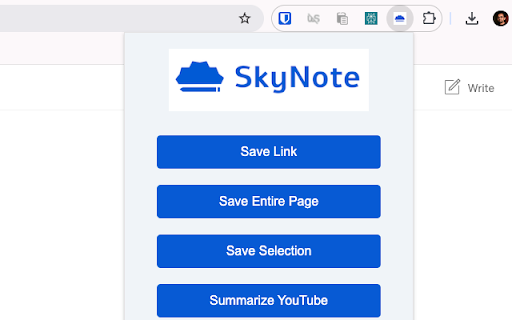 Skynote Clipper  from Chrome web store to be run with OffiDocs Chromium online