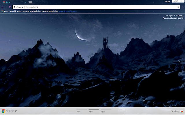 Skyrim Castle Dragon Forest Mountain 1366x768 من متجر Chrome الإلكتروني ليتم تشغيله باستخدام OffiDocs Chromium عبر الإنترنت