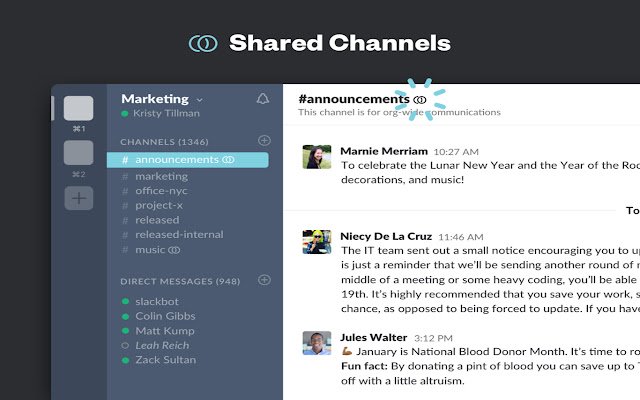Slack Grid Plus  from Chrome web store to be run with OffiDocs Chromium online