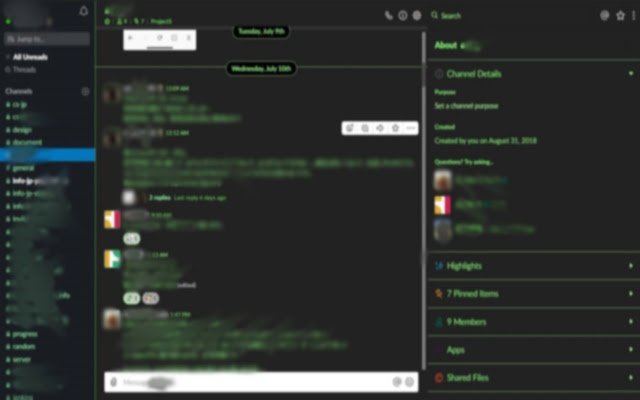 slackLikeConsoler  from Chrome web store to be run with OffiDocs Chromium online