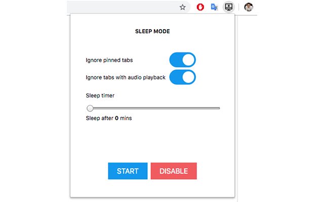 Sleep Mode  from Chrome web store to be run with OffiDocs Chromium online