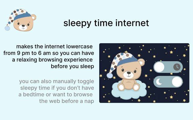 sleepytime internet mula sa Chrome web store na tatakbo sa OffiDocs Chromium online