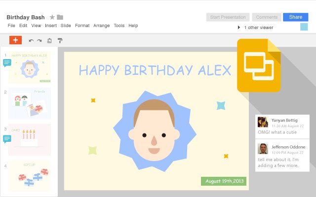 Slides  from Chrome web store to be run with OffiDocs Chromium online