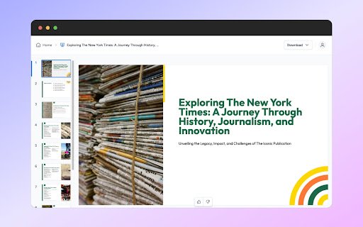 SlideSpeak AI Presentations  from Chrome web store to be run with OffiDocs Chromium online