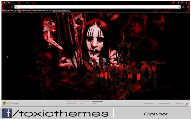 Chrome ウェブストアの有毒な Slipknot テーマは、OffiDocs Chromium online で実行されます