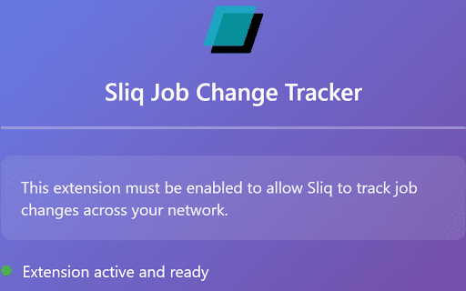 Sliq Job Change Tracker  from Chrome web store to be run with OffiDocs Chromium online