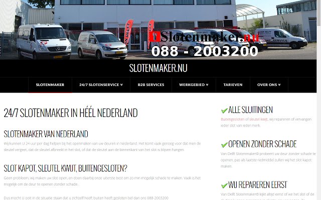 Slotenmaker | Van Delft Slotenmaker© from Chrome web store to be run with OffiDocs Chromium online Slotenmaker | Van Delft Slotenmaker© from Chrome web store to be run with OffiDocs Chromium online