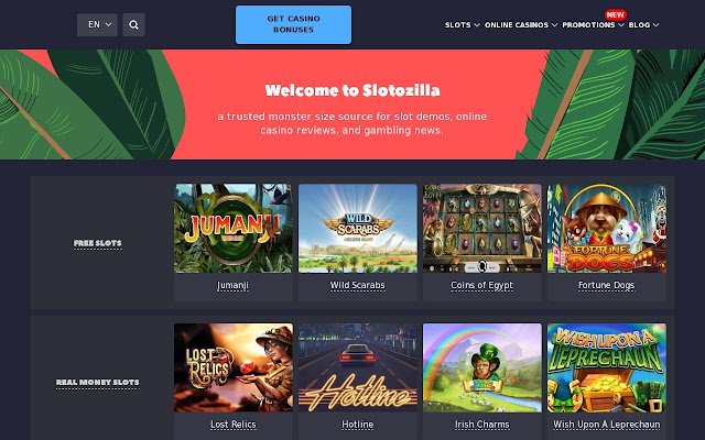 Le thème Slotozilla Chrome de la boutique en ligne Chrome doit être exécuté avec OffiDocs Chromium en ligne