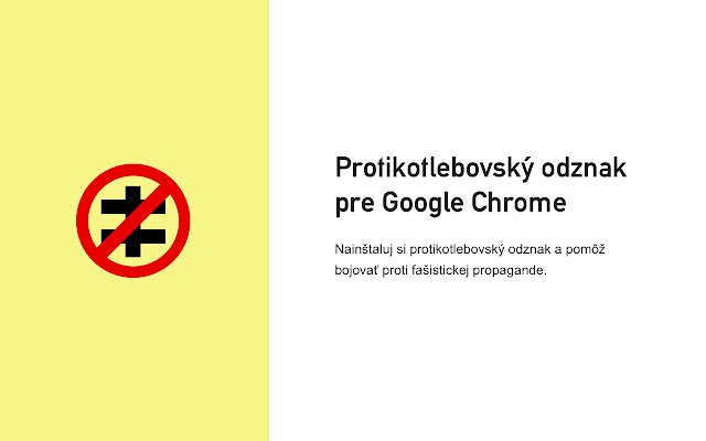 Chrome 웹 스토어의 Slovensko bez Kotlebu가 OffiDocs Chromium 온라인과 함께 실행됩니다.