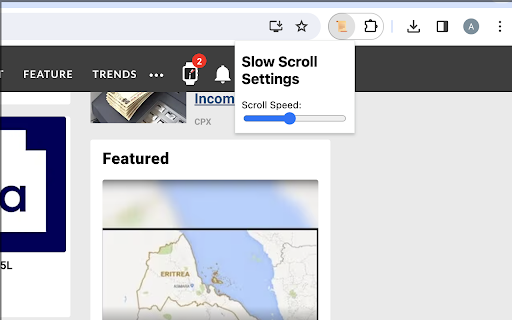 Slow Scroll  from Chrome web store to be run with OffiDocs Chromium online