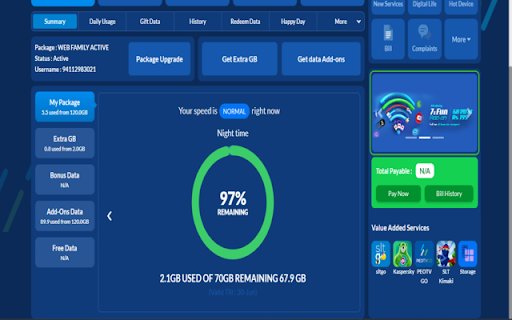 SLT DATA PEAKER  from Chrome web store to be run with OffiDocs Chromium online