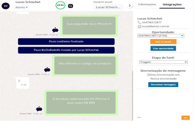 Smark CRM da Chrome Web Store será executado com OffiDocs Chromium online