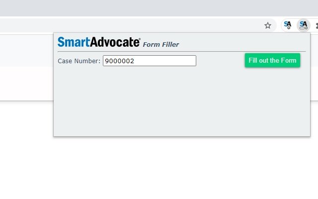 Narzędzie SmartAdvocate Form Filler ze sklepu internetowego Chrome do uruchomienia z OffiDocs Chromium online