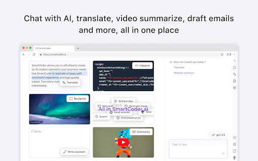SmartCoder  from Chrome web store to be run with OffiDocs Chromium online