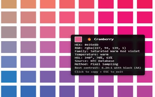 Smart Color Detector  from Chrome web store to be run with OffiDocs Chromium online