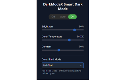Smart Dark Mode – Auto Night Theme  Eye Comfort  from Chrome web store to be run with OffiDocs Chromium online