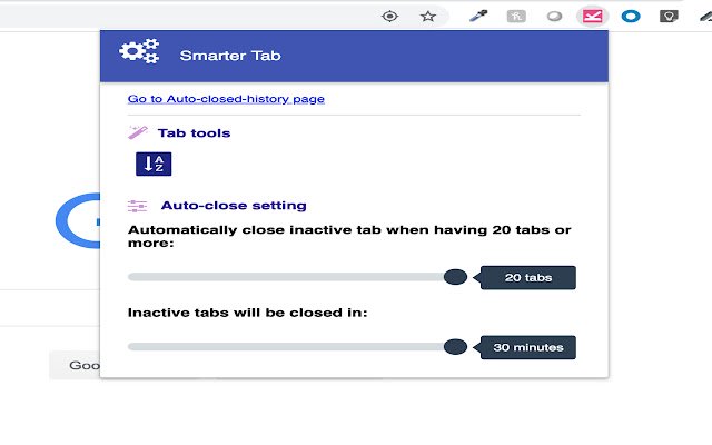 Smarter Tab מחנות האינטרנט של Chrome להפעלה עם OffiDocs Chromium באינטרנט
