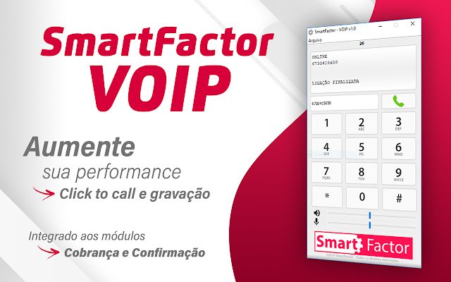 SmartFactor VOIP da Chrome Web Store para ser executado com OffiDocs Chromium online