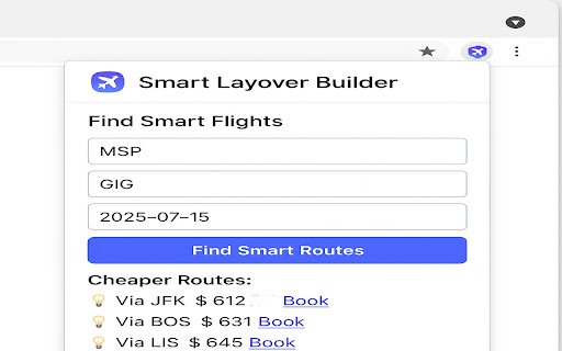 Smart Layover Builder  from Chrome web store to be run with OffiDocs Chromium online