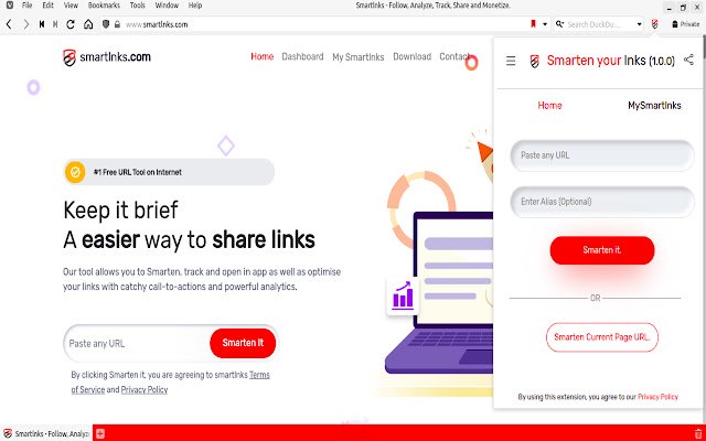 Smartlnks  from Chrome web store to be run with OffiDocs Chromium online