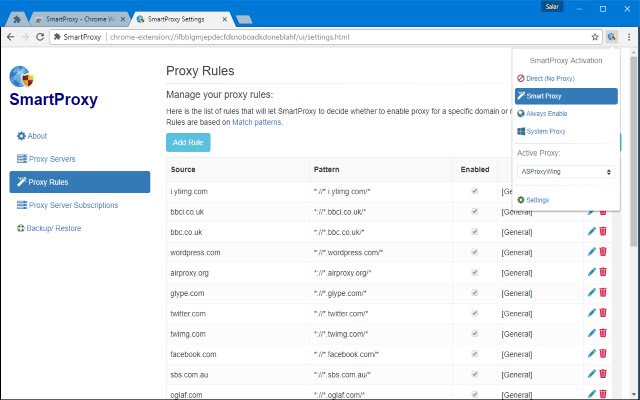 SmartProxy  from Chrome web store to be run with OffiDocs Chromium online