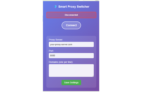 Smart Proxy Switcher  from Chrome web store to be run with OffiDocs Chromium online