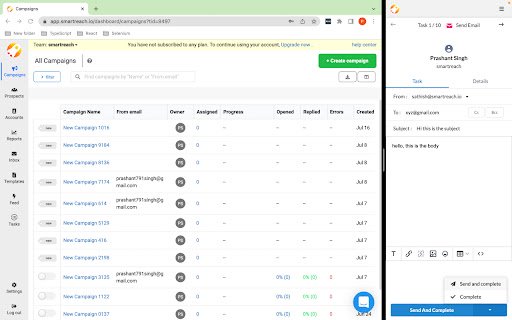 SmartReach Task Manager  from Chrome web store to be run with OffiDocs Chromium online