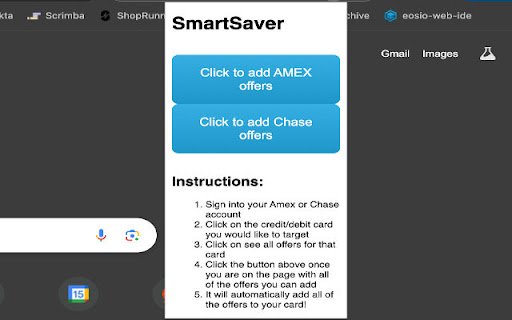 Smart Saver  from Chrome web store to be run with OffiDocs Chromium online