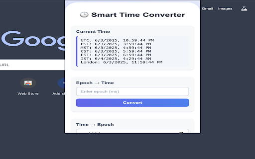Smart Time Converter  from Chrome web store to be run with OffiDocs Chromium online
