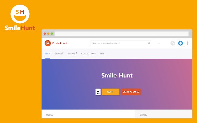 Smile Hunt מחנות האינטרנט של Chrome להפעלה עם OffiDocs Chromium באינטרנט