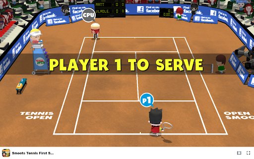 Smoots Tennis First Serve Hit, return, and score to win the match! from Chrome web store to be run with OffiDocs Chromium online Smoots Tennis First Serve Hit, return, and score to win the match! from Chrome web store to be run with OffiDocs Chromium online
