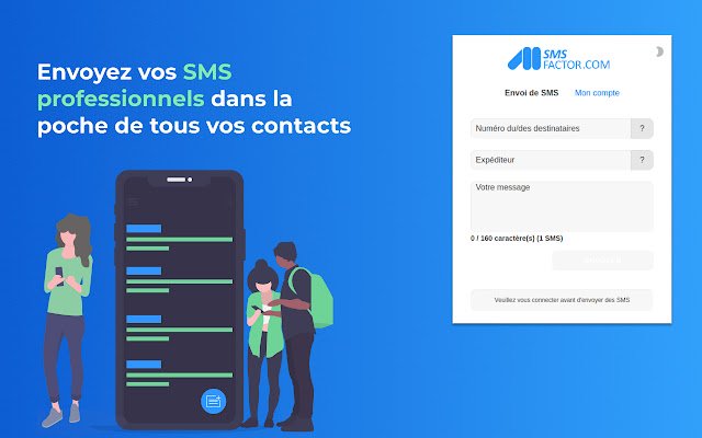 SMSFactor : professional SMS sendings  from Chrome web store to be run with OffiDocs Chromium online