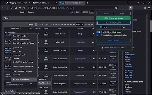 SMWC Web Extension  from Chrome web store to be run with OffiDocs Chromium online