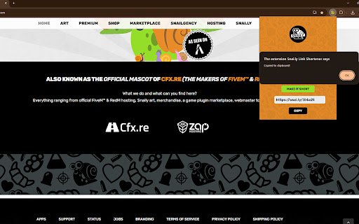 Snai.ly Link Shortener  from Chrome web store to be run with OffiDocs Chromium online