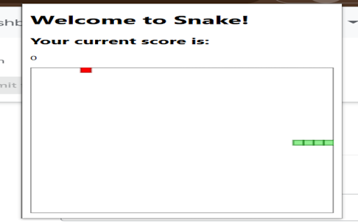 Snake  from Chrome web store to be run with OffiDocs Chromium online