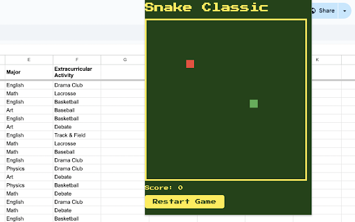 Snake Classic  from Chrome web store to be run with OffiDocs Chromium online