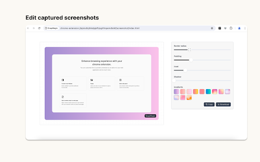 Snap Magic  from Chrome web store to be run with OffiDocs Chromium online