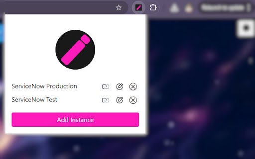 SN Instance Switcher  from Chrome web store to be run with OffiDocs Chromium online