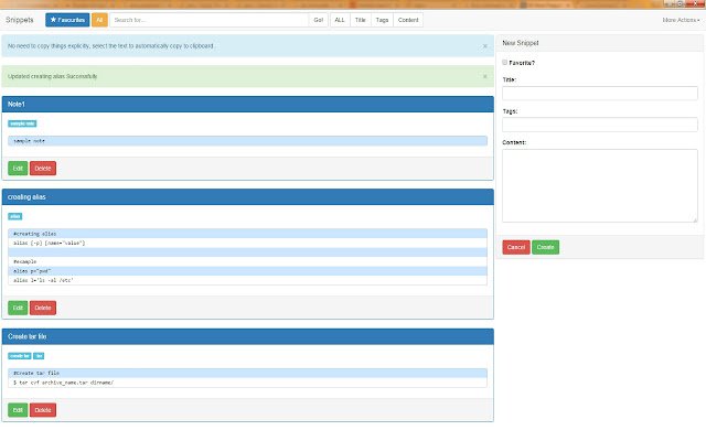 Snippets Quick Search  from Chrome web store to be run with OffiDocs Chromium online