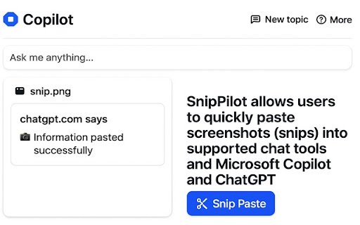 SnipPilot  from Chrome web store to be run with OffiDocs Chromium online